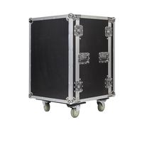 Boîtier de rack d'amplificateur vertical 12U, boîtier de transport avec roulettes