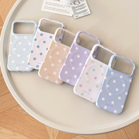 Coque de téléphone magnétique INS mignonne à pois, impression par sublimation, transfert thermique, coque souple pour iPhone 18 Pro Max 17 16 15 14, vente en gros