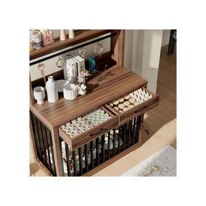 Hiện đại con chó bằng gỗ Thùng đồ nội thất với cửa trượt ngăn kéo móc & điện cửa <span class=keywords><strong>h</strong></span>àng-Bảng phụ cho không gian nhỏ - Product Image 2