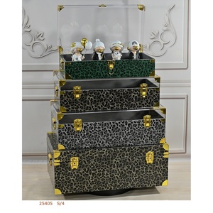 Boîtes de rangement en bois rectangulaires de conception européenne avec dessus/couvercle en acrylique transparent Organisateur de vêtements Bac de rangement élégant en bois - Product Image 5