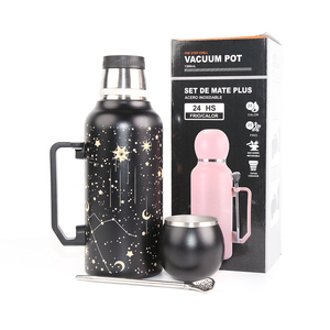 Taza de Mate de Acero Inoxidable de Doble Pared de Gran Capacidad (1300 ml) para Sudamérica con Bombilla y Contenedor para Té - Product Image 5