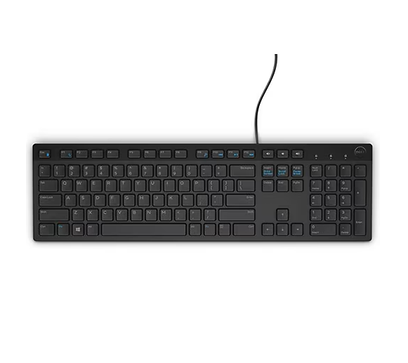 Dell Wired Keyboard KB216 Black Color Pack Multimedia  Office  Full-size Keyboard Plug and Play
