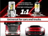 Phares LED pour voiture SunRise M7, H16JP 12V/24V 40W 5200LM 6500K, étanches IP68, plaque en cuivre, plug and play, compatibilité universelle