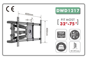 ทีวีติดผนังแบบหมุนได้สำหรับหน้าจอขนาด32 "-75" ใช้งานหนัก - Product Image 3