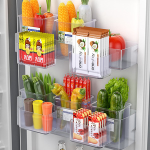 Refrigerator Side Door Storage Box Rectangle Stackable Food Organizer For Kitchen Use - Product Image 1