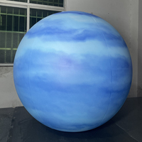 KeepFuns Ballon gonflable attrayant de 1,2 m avec éclairage, représentant les neuf planètes / Ensemble de sphères gonflables du système solaire pour la décoration