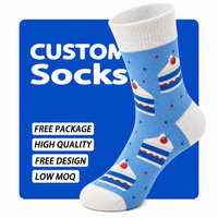 Chaussettes amusantes personnalisées à faible MOQ, prêtes à l'emploi, avec logo de marque privée, pour commandes en gros et export, pour des collections de chaussettes colorées