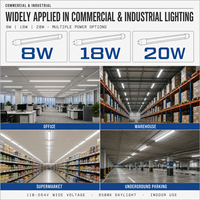 Tube LED T8 WOOJONG, base G13, en plastique et verre, éclairage LED pour supermarché, usine, bureau