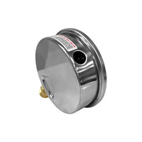 Manomètre à bague en acier inoxydable SPR 100 mm, 0-25 bars, 0-350 PSI, entrée inférieure 1/2 NPT, tube Bourdon, manomètre industriel