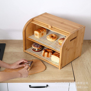 กล่องขนมปังไม้ไผ่ Haorui ขนาดใหญ่ สำหรับจัดเก็บในครัวเรือน - Product Image 2