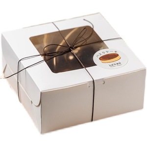 Customized double-layer cheesecake packaging box ice cheese cutting packaging box
