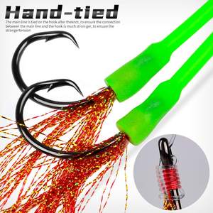 Ami da pesca SNEDA in acciaio ad alto tenore di carbonio a forma di artiglio d'aquila per esche con elastico, per sgombri e grandi prede in acqua salata - Product Image 3