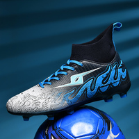 Chaussures de football ergonomiques pour hommes, respirantes, crampons pour terrain ferme, antidérapantes, chaussures d'entraînement athlétiques, vente en gros
