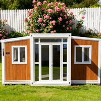 Maison conteneur préfabriquée mobile moderne extensible de 40 pieds sur 20 pieds, prête à l'emploi, avec chambre et salle de bain