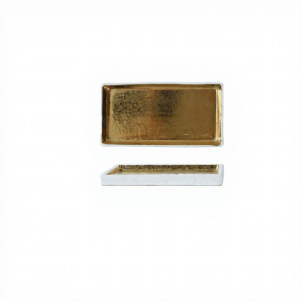 8 inch rectangular plate-gold plated