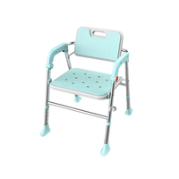 Chaise de douche réglable en aluminium, siège pliable en HDPE antidérapant, aide au bain pour personnes âgées, chaise de bain avec brevet