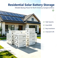 Système de stockage d'énergie domestique monté sur rack avec BMS 10KWH 15KWH 51.2V 200Ah 300Ah 600Ah, batterie solaire, entrepôt UE