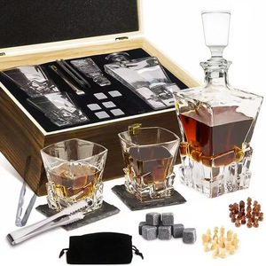 Thời Trang Cũ Cờ Vua Bằng Gỗ Decanter Set Xoắn Whiskey Rượu Pha Lê Rượu Vang Kính Coaster Lạnh Đá Được Trang Bị Bằng Gỗ Công Cụ - Product Image 2