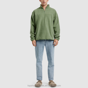 <span class=keywords><strong>Felpa</strong></span> con Mezza <span class=keywords><strong>Zip</strong></span> in Pile Sherpa Oversize con Spalle Scese Personalizzata OEM all'Ingrosso per <span class=keywords><strong>Uomo</strong></span> - Product Image 5