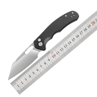 Couteau pliant en aluminium et acier inoxydable D2, artisanat de précision, noir, EDC, haute dureté, pour la chasse, la pêche, le camping, la randonnée