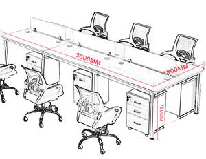 โต๊ะทำงานขนาดเล็กเฟอร์นิเจอร์สำนักงานสำหรับสตูดิโอบันทึกเสียง - Product Image 4