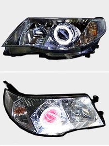 Fari LED Completi Personalizzati per Subaru <span class=keywords><strong>Forester</strong></span> 2009-2012, Gruppo Luci Anteriori Laser con Occhio del Diavolo, Occhio d'Angelo e Luci Diurne - Product Image 5