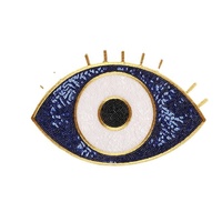 Nouvelle tendance coloré paillettes broderie Patch mauvais yeux paillettes Applique broderie yeux Patch fer sur pour bricolage
