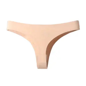 Alta qualidade Ice Silk Traceless Mulheres Thong butt plug tanga