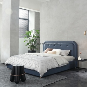 Camera da letto Set mobili King <span class=keywords><strong>Queen</strong></span> Full <span class=keywords><strong>Size</strong></span> letto matrimoniale in tessuto di pelle con contenitore - Product Image 3