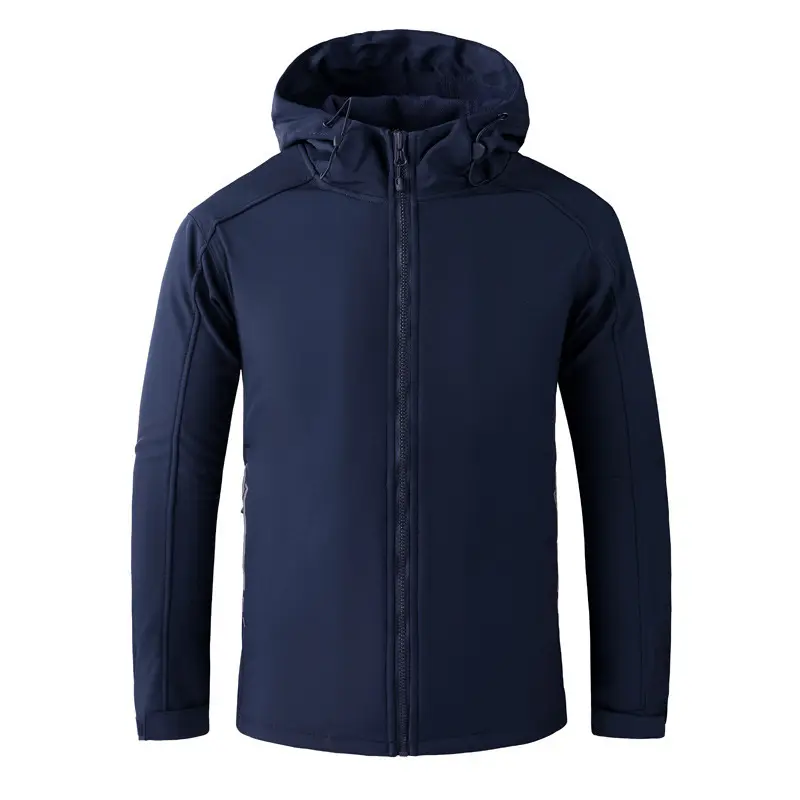 OEM Custom logo Lining Lightweight Windbreaker Uniform Waterproof Fleece jumper Men's Outdoor Soft Shell Jacket