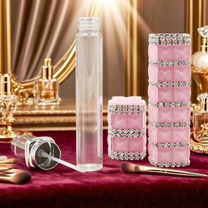 ขวดน้ำหอมพกพาขนาด 12 มล. ประดับคริสตัลทรงเพชร ขวดสเปรย์น้ำหอมแบบพ่นละอองละเอียด ขวดน้ำสำหรับเดินทาง ขวดแก้วเดี่ยว - Product Image 5
