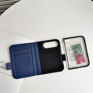 เคสหนังแม่เหล็กแบบมีช่องใส่บัตรพร้อมวงแหวนหมุนได้ 360 องศา สำหรับ iPhone Ultra ป้องกันรอยขีดข่วน กระจกด้านหน้า รองรับการชาร์จไร้สาย - Product Image 5