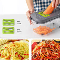 Hachoir manuel 22-en-1 pour légumes et aliments, avec logo personnalisé, éplucheur de légumes, vente en gros