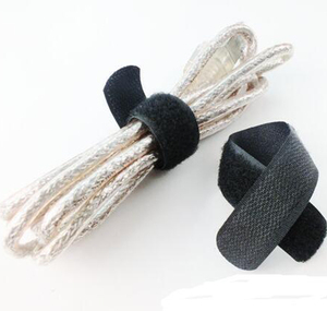 Attache réglable noir Double face crochet et boucle réutilisable ruban magique - Product Image 2