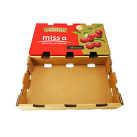 Boîte pliante en papier pour fruits, cerises, personnalisable en usine, emballage en carton écologique, boîtes d'emballage pour fruits