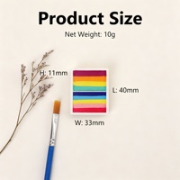 Mini palette de peinture corporelle naturelle à base d'eau pour enfants, 24 couleurs arc-en-ciel, pour les spectacles sur scène, le maquillage et la peinture