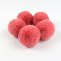 Pompons en fourrure de raton laveur véritable, grands, personnalisés, pas chers, vente en gros