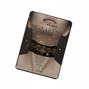 KISSMUSES Tamaño de viaje Hoja de algodón Mascarilla facial para el cuerpo Levantamiento del cuello Mejora de arrugas Efecto hidratante Piel Calmante Buen mundo - Product Image 2