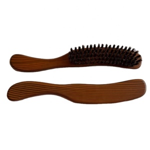 Escova Anti-Estática de Cabelo com Cabo de Madeira Marrom e Listras Pretas, de Alta Qualidade e Ecológica, para Uso Doméstico - Product Image 6