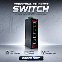 Switch Ethernet Industri DIN-Rail Mount Unmanaged 4/8/16 Port RJ45 Plug-and-Play 10 Mbps Switch Industri Terkelola yang Tangguh