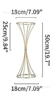 Centres de table de luxe à fleurs en métal doré pour tables de mariage, d'anniversaire et de fête, support floral géométrique, décor d'événement de table