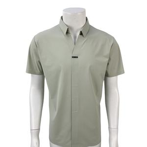 เสื้อโปโลแขนสั้นคอปกสีมิ้นท์ติดขอบไร้รอยต่อแฟชั่น - Product Image 1