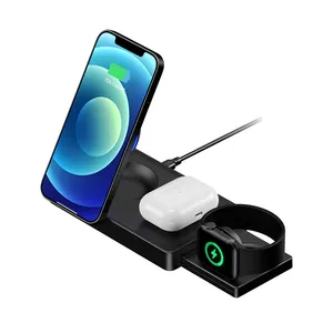 ilepo 15W 3-in-1 Electronic Accessories Watch Magnetic WC100 Portable Wireless 3 in 1 Magnetic Wireless Charger