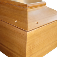 Ataúd Funerario Estilo Europeo, Ecológico, Tallado, de Fábrica, Personalizable, de Madera de Paulownia y Álamo