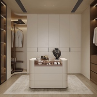 Dressing sur mesure pour toute la maison, super grand, en forme de U, moderne, pour chambre à coucher, villa, avec bureau intégré et coiffeuse