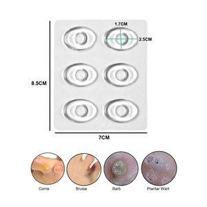 Gel clair ovale pied maïs anneaux Gel coussins coussinets casquettes dissolvant chaussures bâton pied protecteur auto-adhésif dos talon autocollant HA01333 - Product Image 2