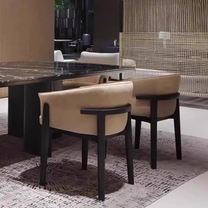 Sillón moderno con estructura de madera maciza y tapicería de terciopelo para uso en restaurantes y hoteles - Product Image 3