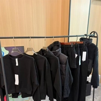 Ensemble 2 pièces unisexe streetwear personnalisé en velours de coton épais, coupe ample, manches longues, respirant, pour l'hiver