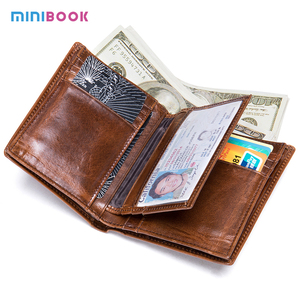 Minibook-tarjetero multifunción <span class=keywords><strong>de</strong></span> cuero genuino, Cartera <span class=keywords><strong>de</strong></span> dibujo personalizado creativa, venta directa <span class=keywords><strong>de</strong></span> fábrica - Product Image 5