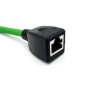 <span class=keywords><strong>Cable</strong></span> de extensión de <span class=keywords><strong>cable</strong></span> <span class=keywords><strong>Ethernet</strong></span> industrial blindado hembra de 4 pines macho <span class=keywords><strong>a</strong></span> RJ45 M12 X-Code personalizado - Product Image 5